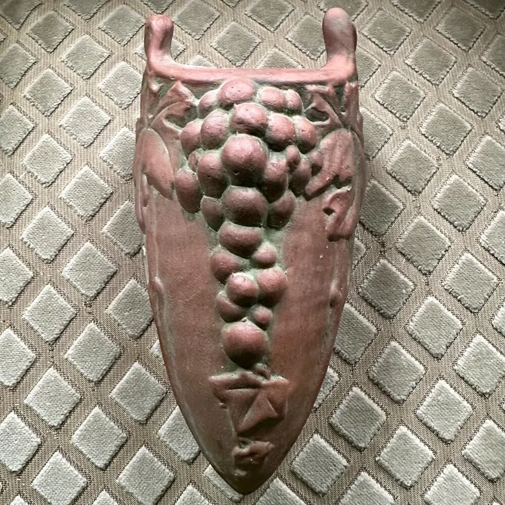 Vintage Pocket Vase with Grape Pattern